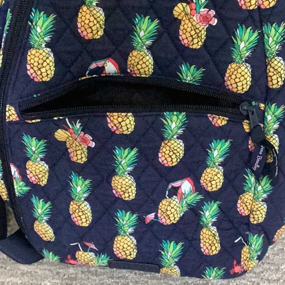 Vera Bradley Quilted Sling Backpack and RFID Wristlet Wallet in Toucan Party - Picture 5 of 13